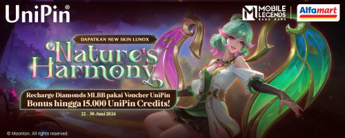 Recharge Diamonds MLBB Pakai Voucher UniPin dari Alfamart – Dapatkan Skin Lunox Terbaru dan Raih Bonus hingga 15,000 UniPin Credits!